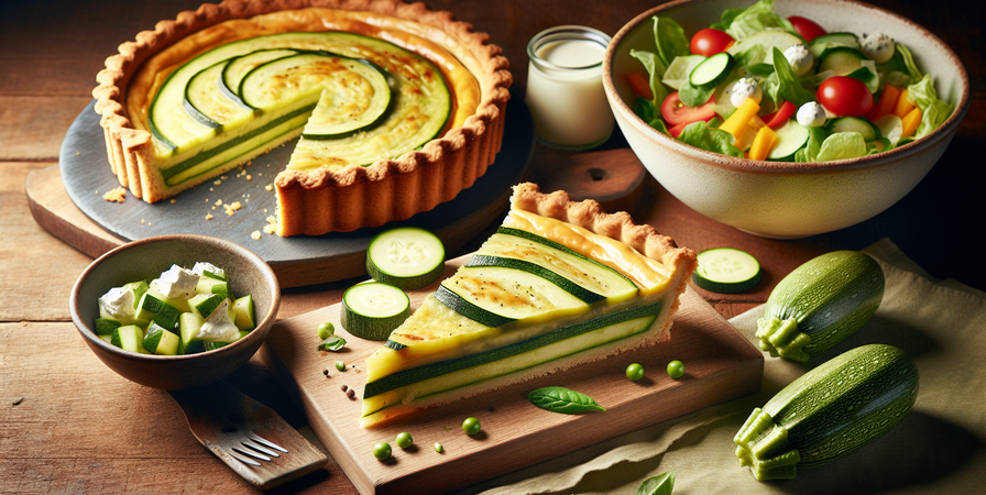 Torta de Abobrinha com Queijo Vegano: Delícia Saudável e Saborosa