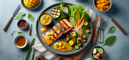 Salmão Grelhado com Molho de Manga: Um Toque Tropical e Saboroso