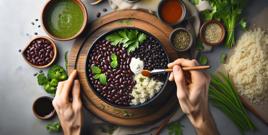 Feijão Preto com Arroz e Quinoa: Uma Refeição Completa e Nutritiva