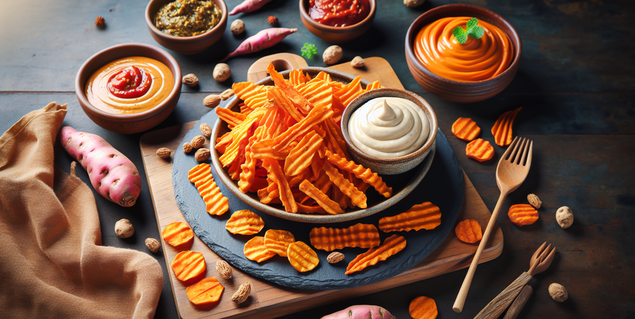 Salgadinhos de Batata Doce: Uma Delícia Saudável e Crocante Salgadinhos de Batata Doce: Uma Delícia Saudável e Crocante