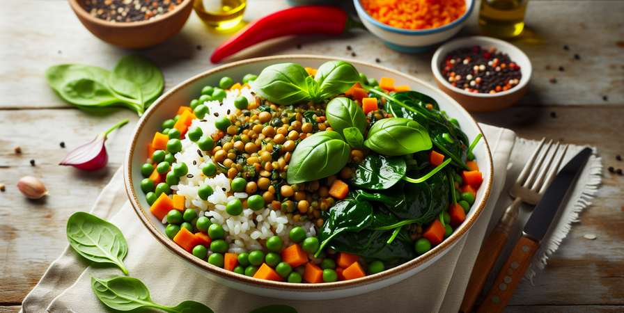 Arroz de Lentilha e Espinafre: Uma Refeição Nutritiva e Deliciosa Arroz de Lentilha e Espinafre: Uma Refeição Nutritiva e Deliciosa
